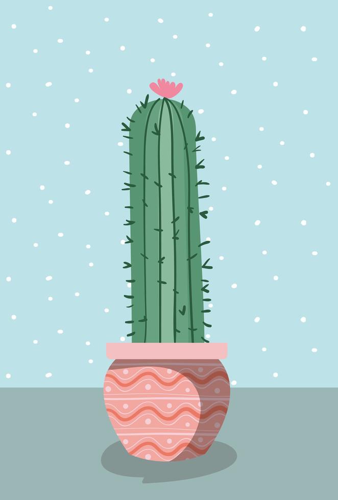 cactus kamerplant in pot vector