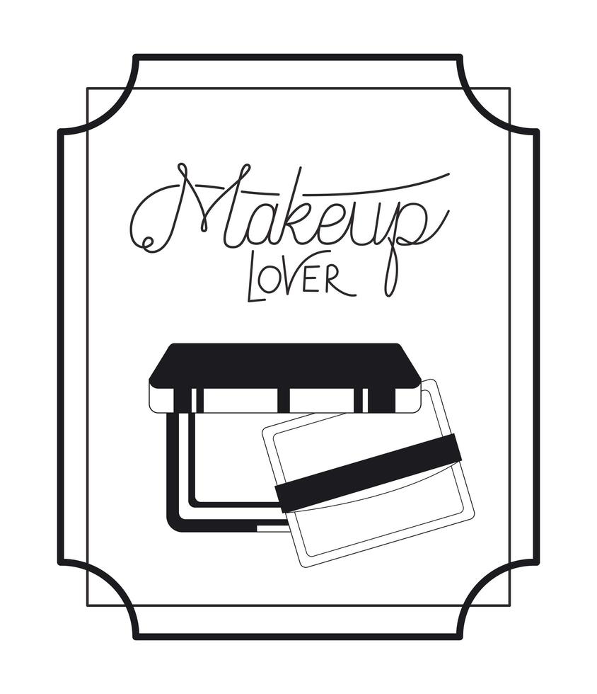 oogschaduw make-up in frame vector