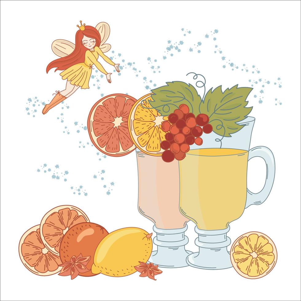 limonade fee toetje prinses vector illustratie reeks