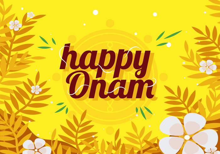 vrolijke onam vector