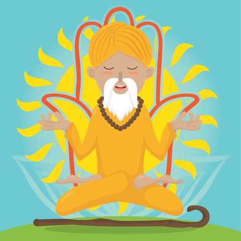 Guru vectorillustratie vector