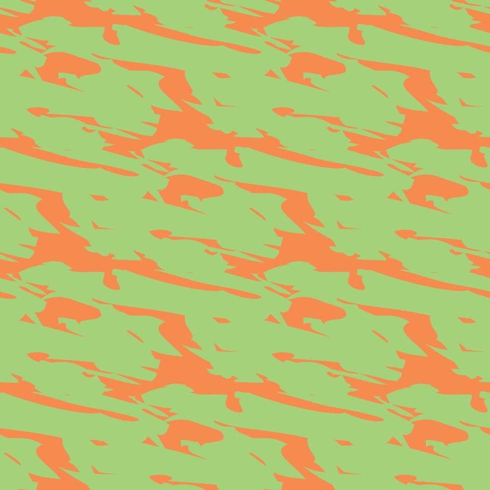 vector naadloze structuurpatroon als achtergrond. hand getrokken, groene, oranje kleuren.