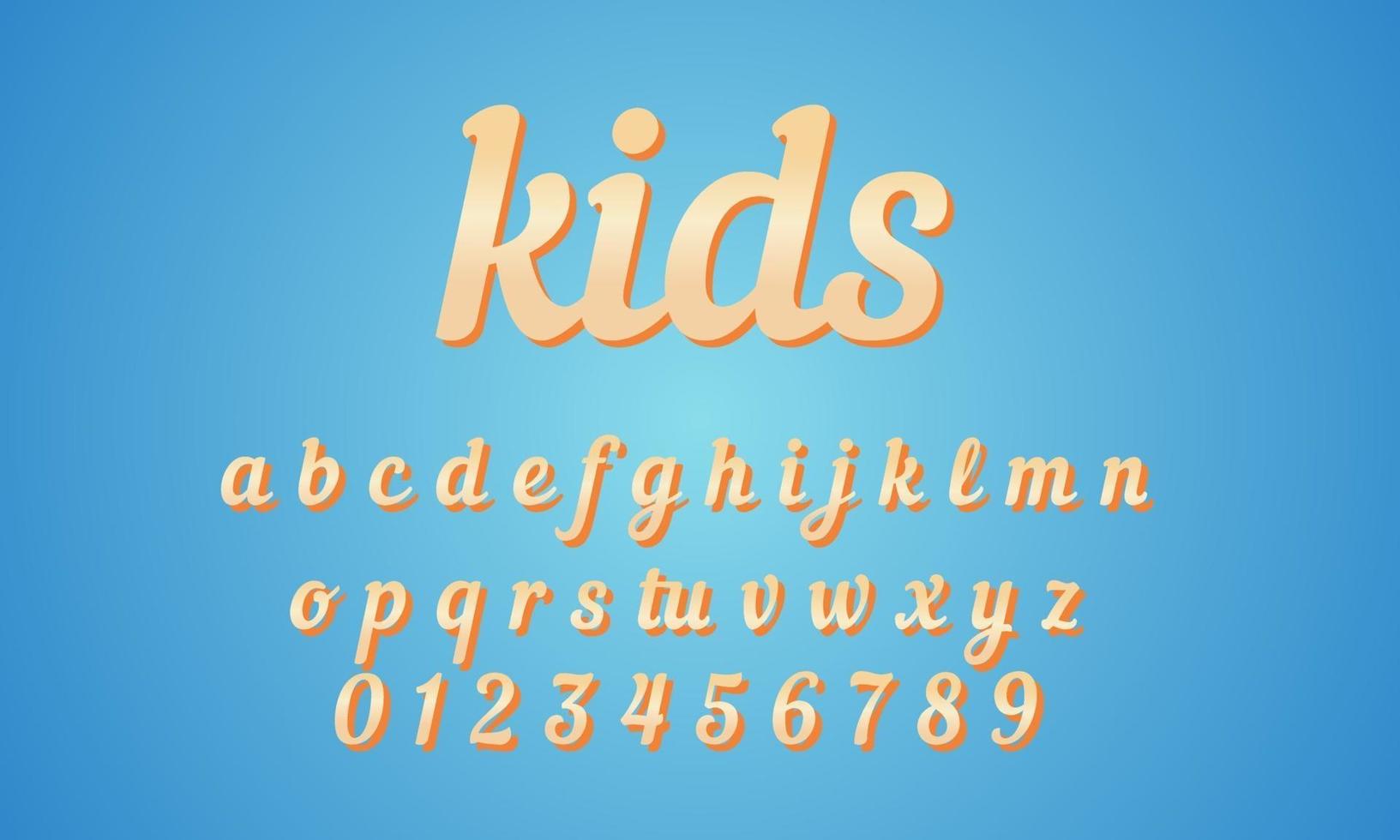 vector van gestileerde lettertype alfabet