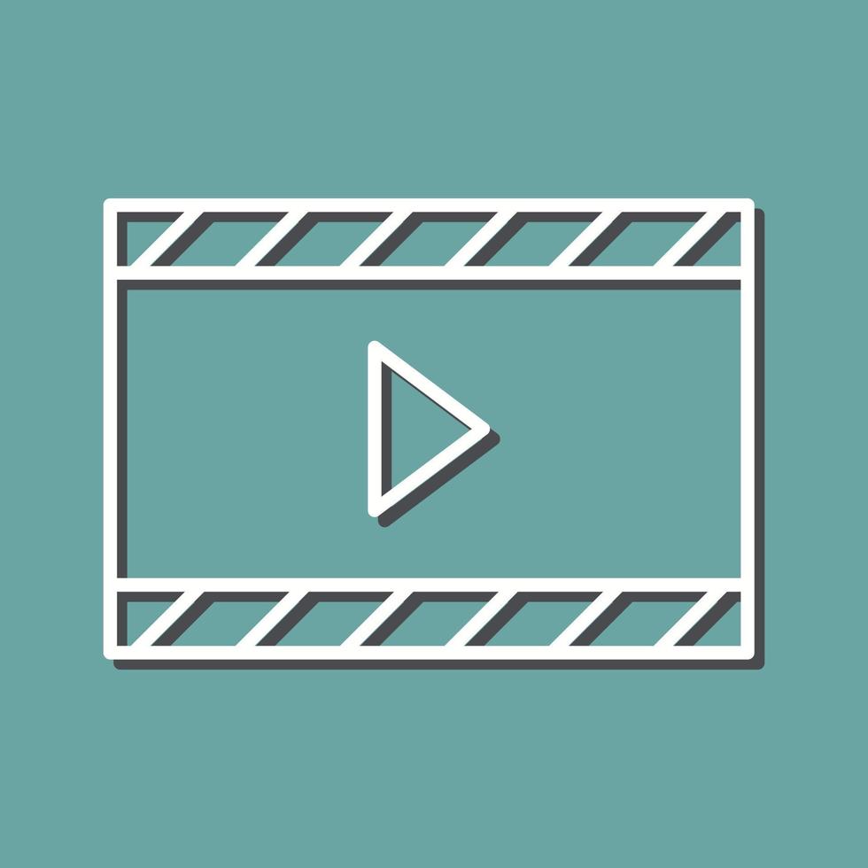 video- en animatielijnpictogram vector