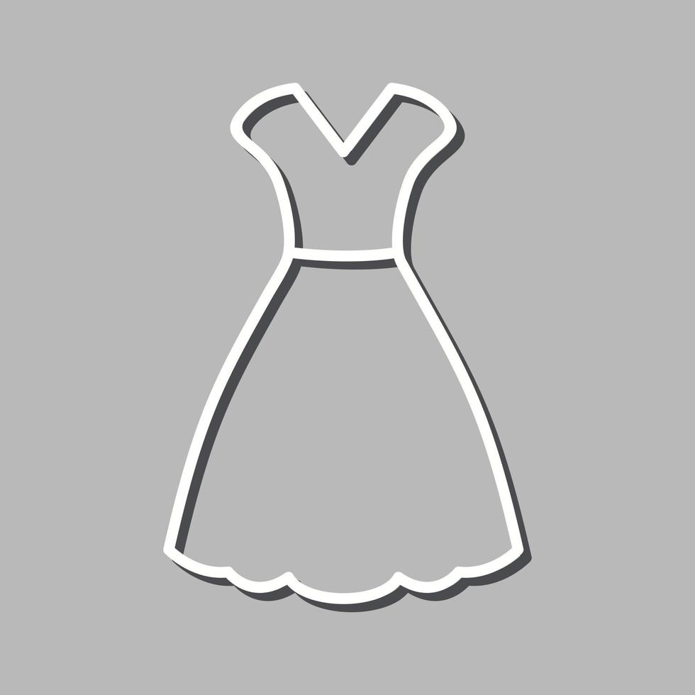 pictogram jurk lijn vrouw vector