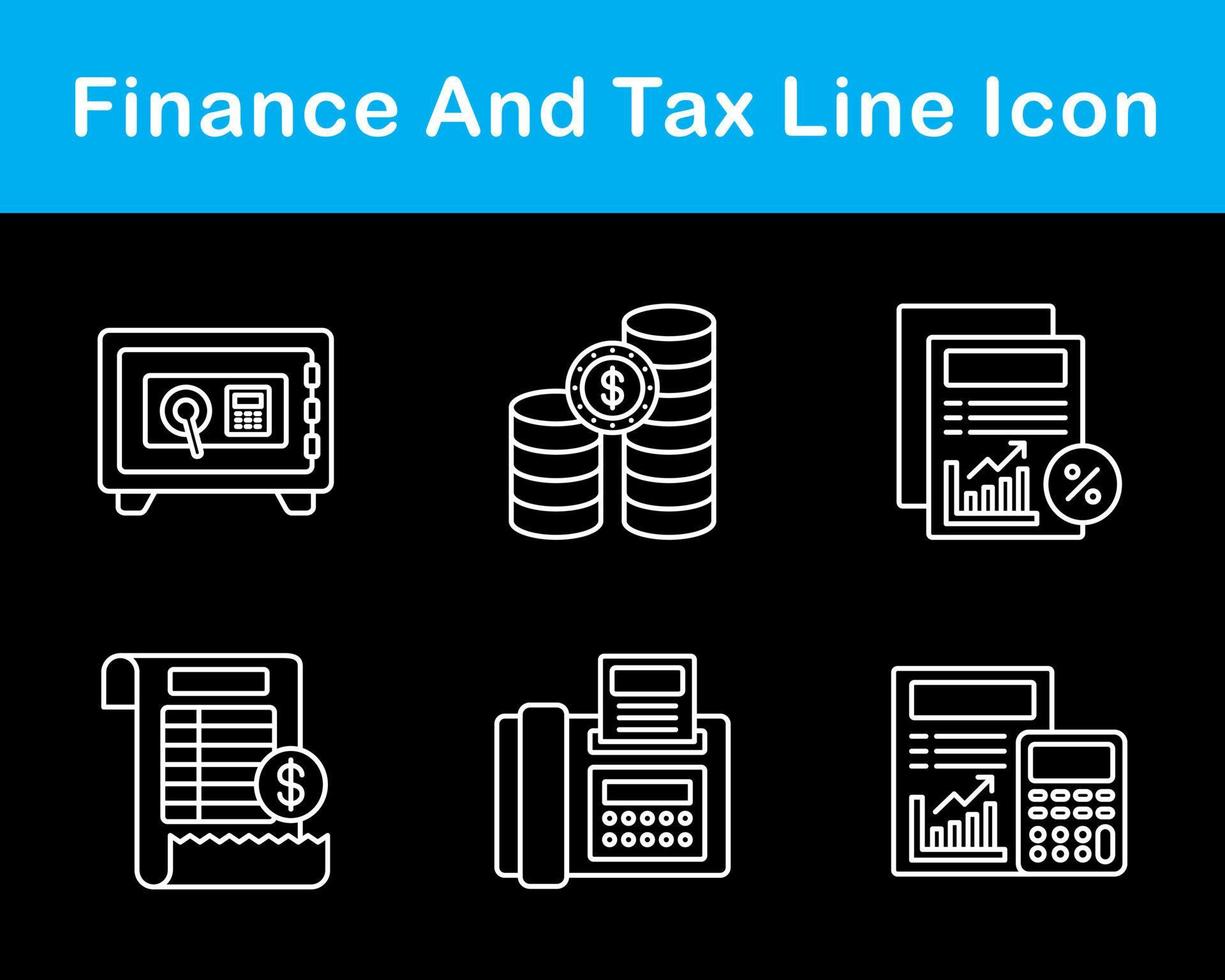 financiën en belasting vector icoon reeks