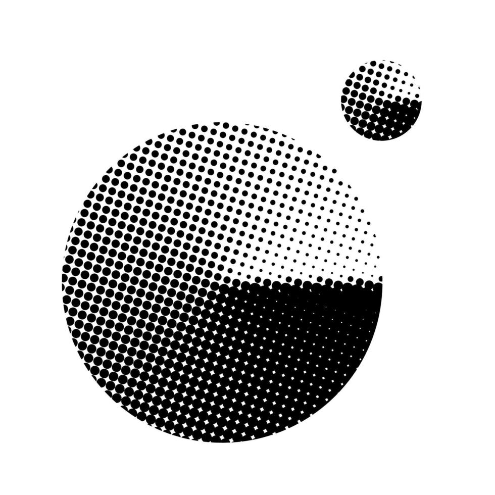 halftone cirkel helling Aan wit achtergrond in knal kunst stijl voor afdrukken en ontwerp. vector illustratie.