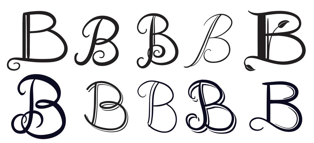B-Typografie-vectoren vector