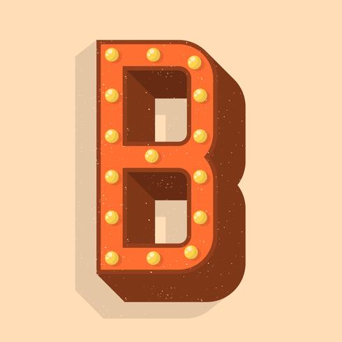 Vintage Letter B typografie Vector