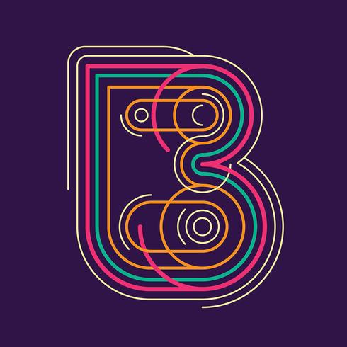 letter B typografie vector