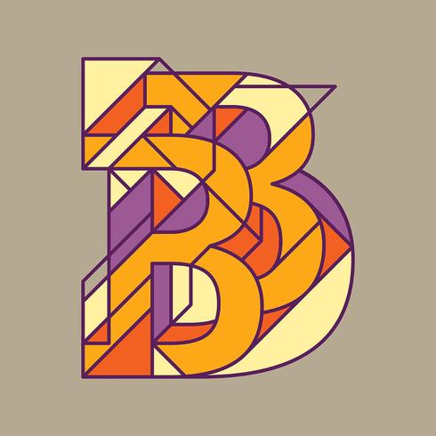 letter B typografie vector