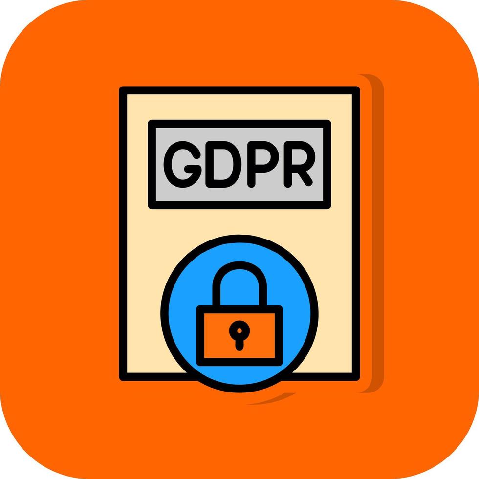 gdpr het beleid vector icoon ontwerp