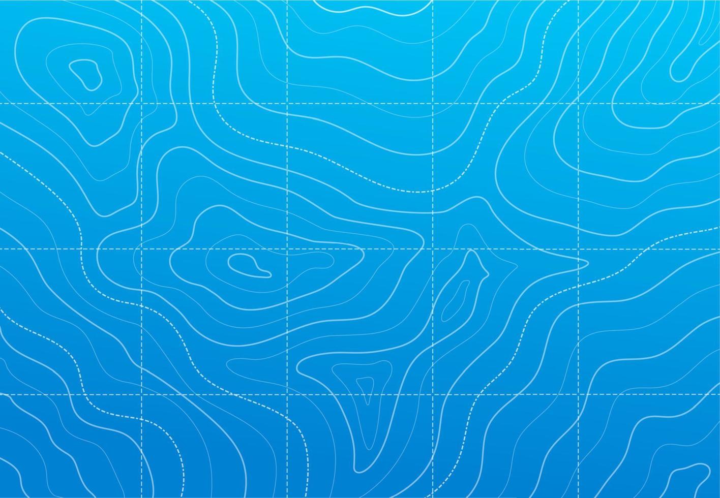 oceaan of zee lijn contour, topografisch terrein kaart vector