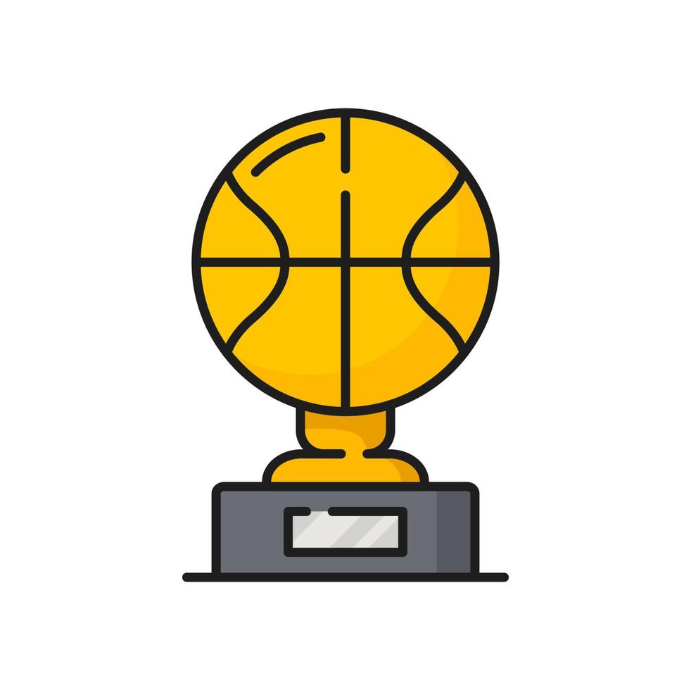 basketbal trofee kop geïsoleerd sport prijs icoon vector