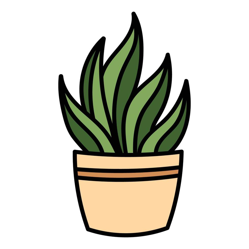 vector illustratie van een helder cactus. vlak, schattig