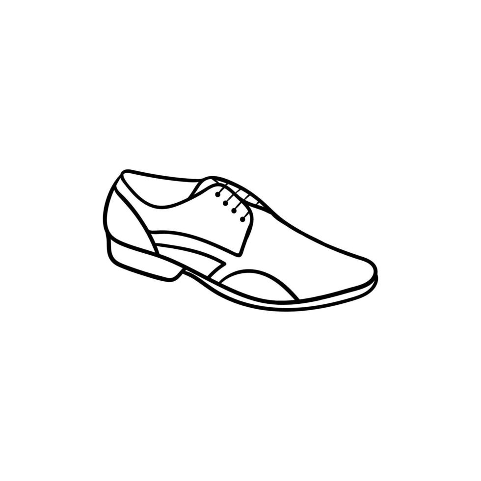 Mens schoenen mode lijn kunst creatief ontwerp vector