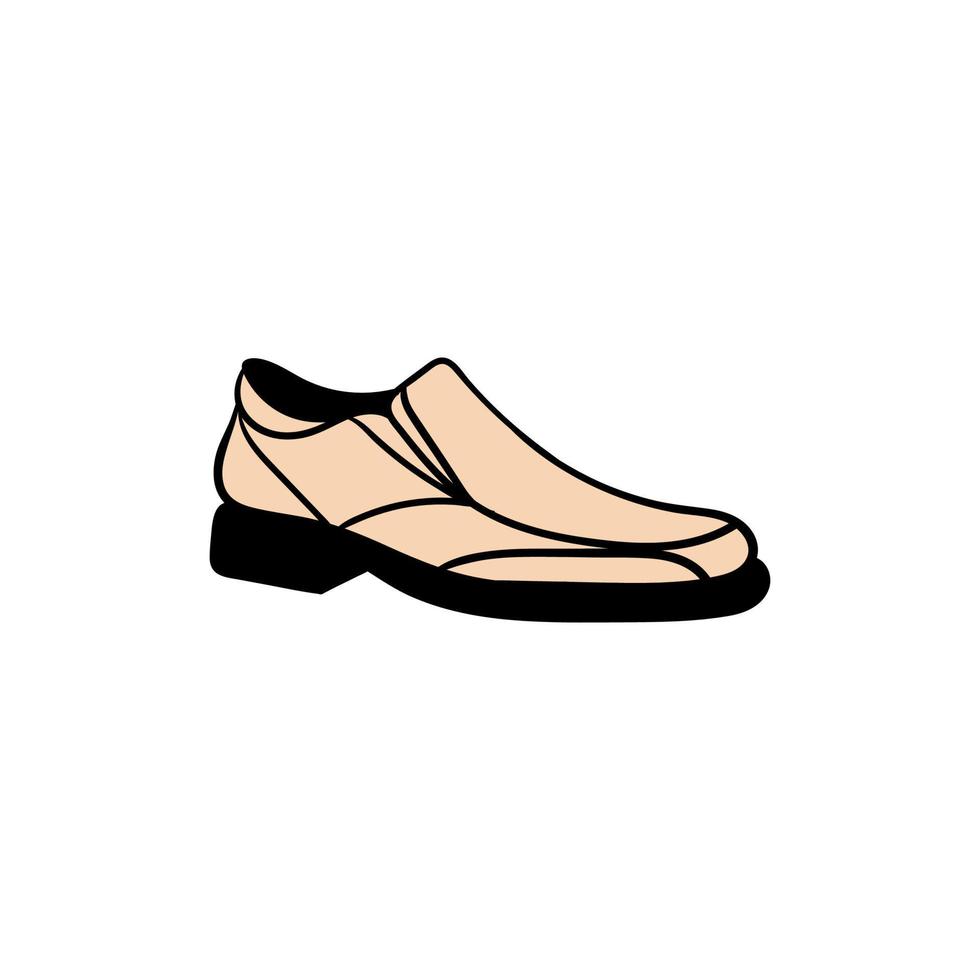 Mens schoenen formeel elegant lijn creatief ontwerp vector