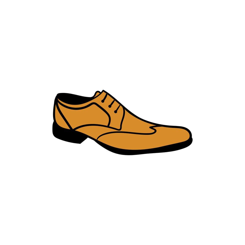 Mens schoenen formeel elegant creatief ontwerp vector