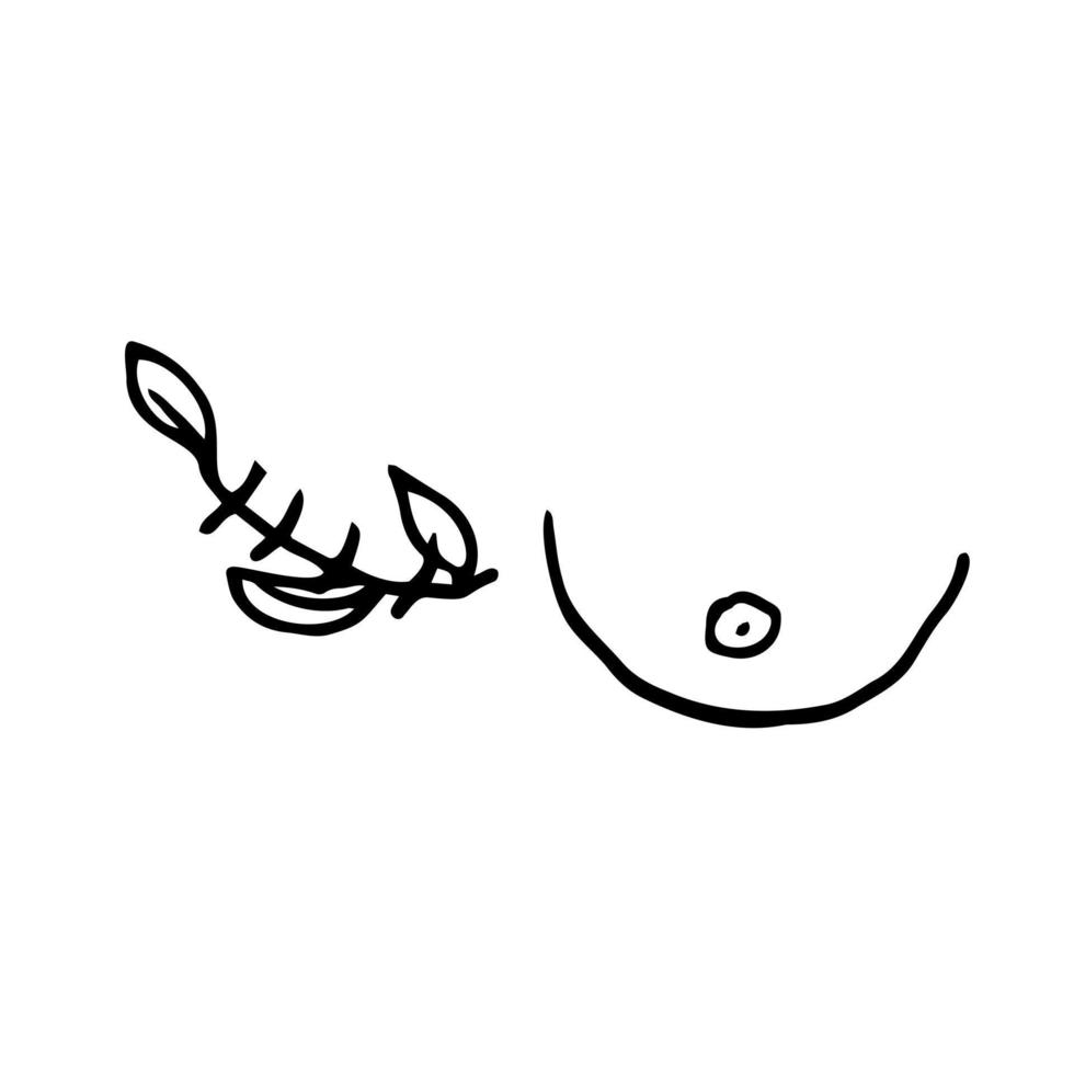 borstamputatie tekening icoon, vector illustratie. borst kanker