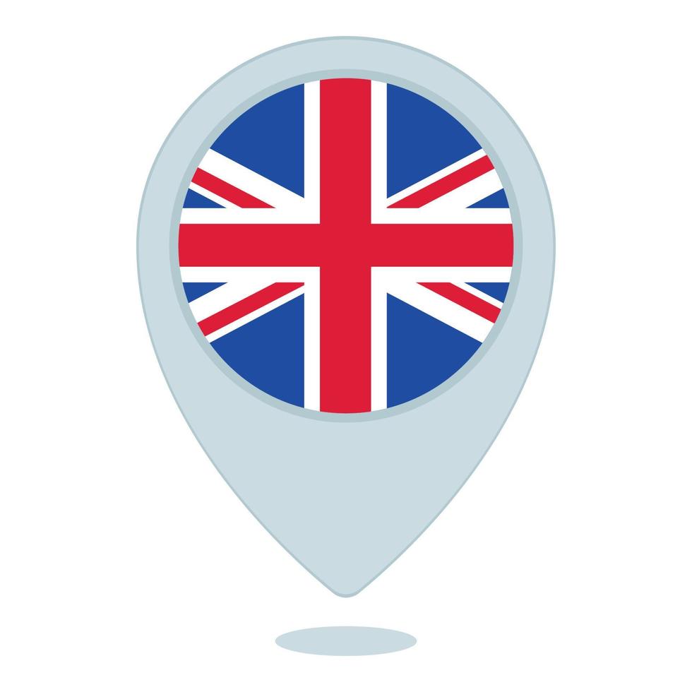 Brits vlag plaats pin vector