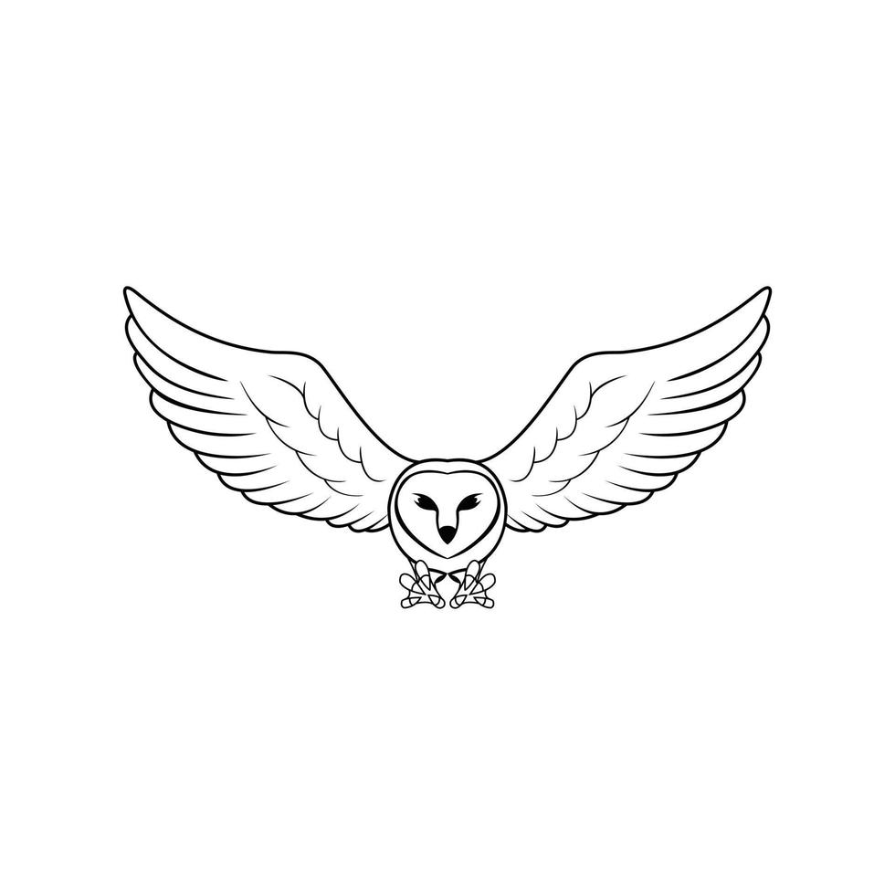 vliegend uil illustratie vector ontwerp