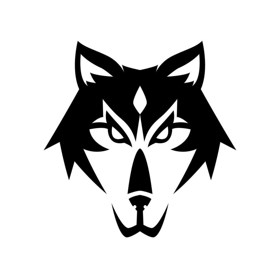 wolf hoofd illustratie vector ontwerp