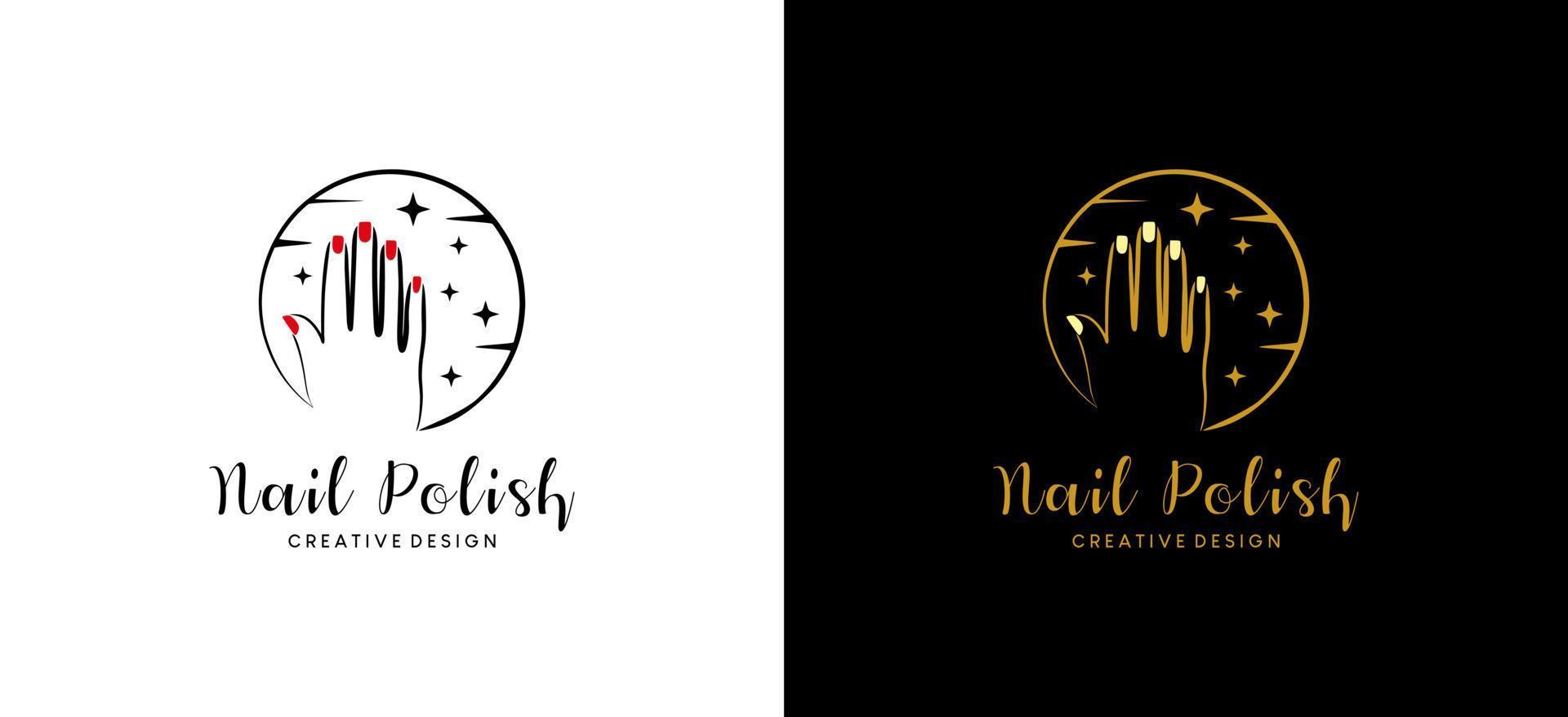 nagel Pools logo ontwerp, nagel zorg salon logo vector illustratie