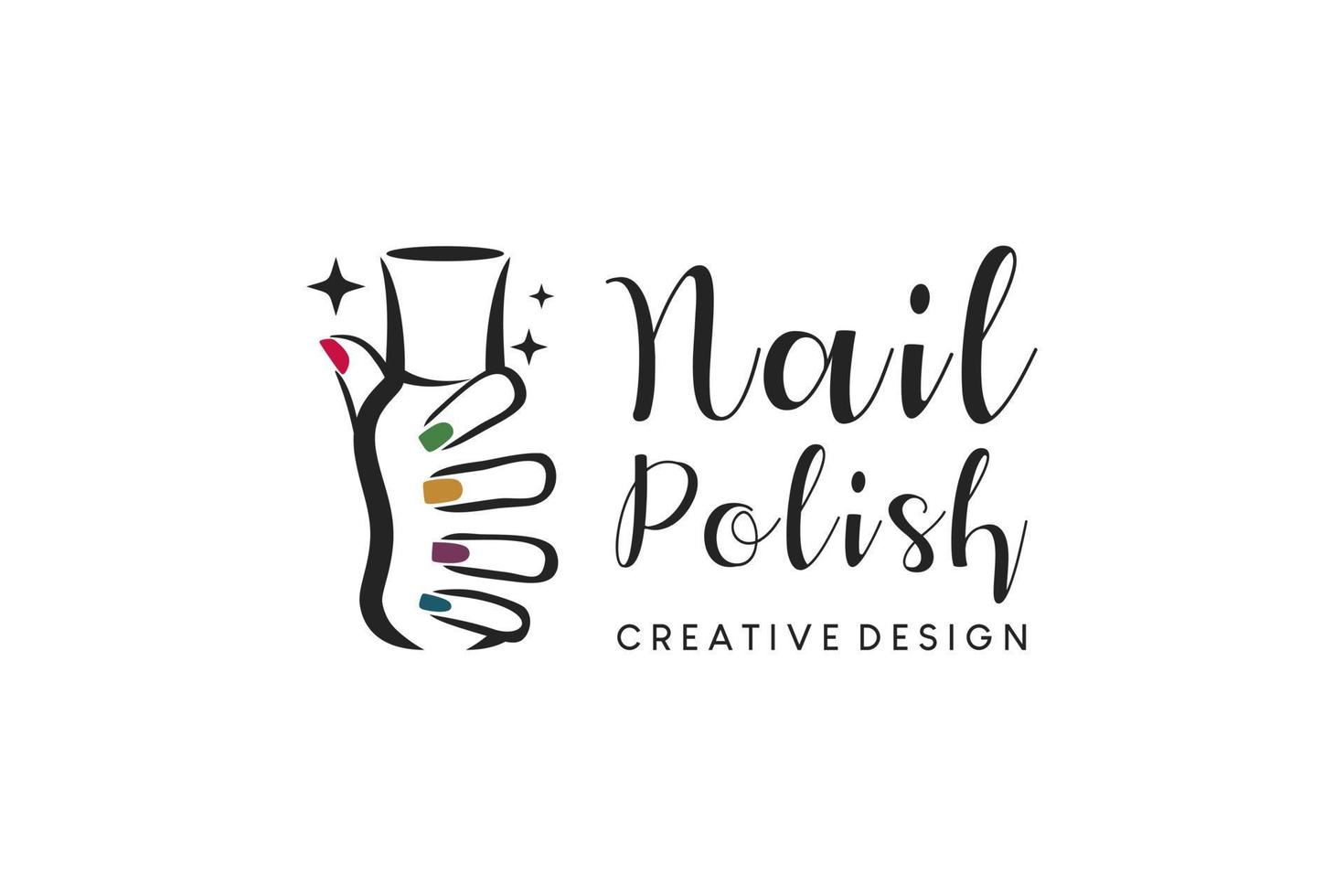 nagel Pools logo ontwerp, nagel zorg logo vector illustratie voor creatief modern schoonheid levensstijl