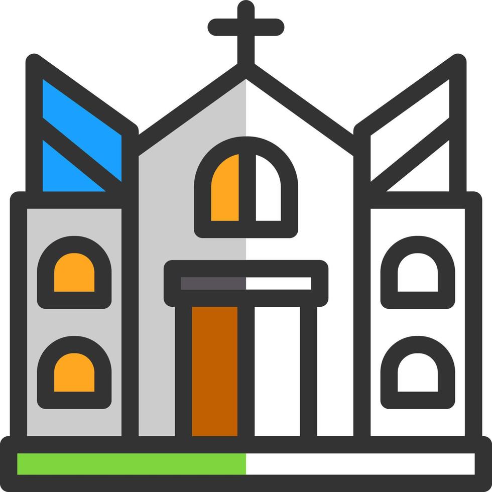 kerk vector icoon ontwerp