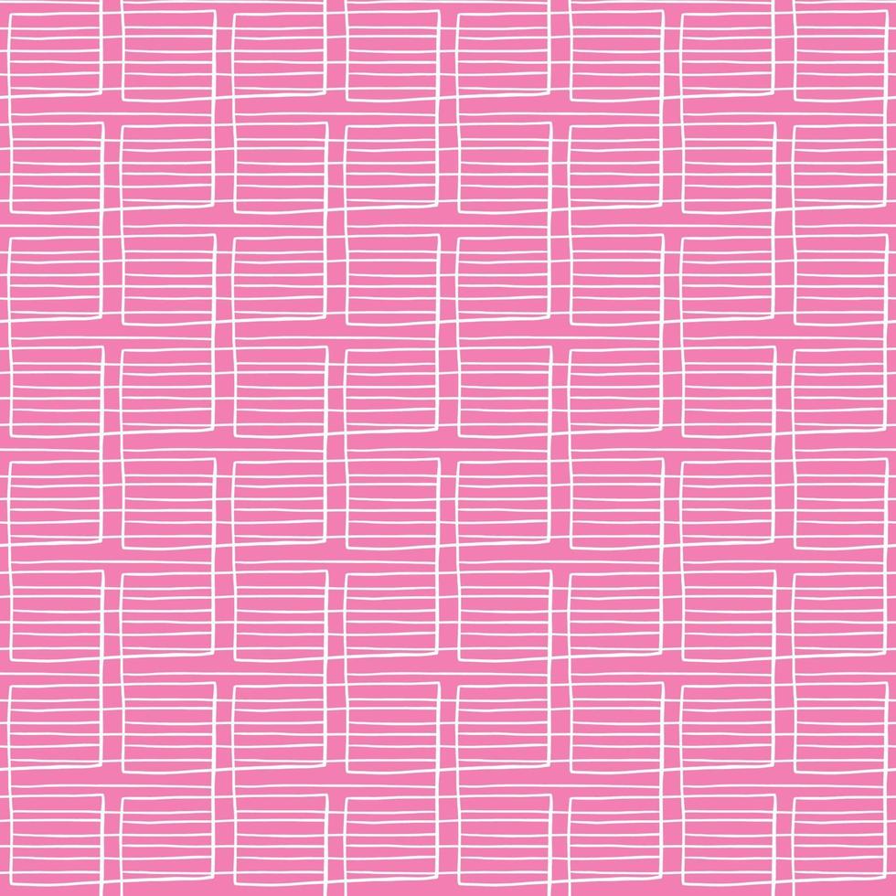 vector naadloze structuurpatroon als achtergrond. hand getrokken, roze, witte kleuren.