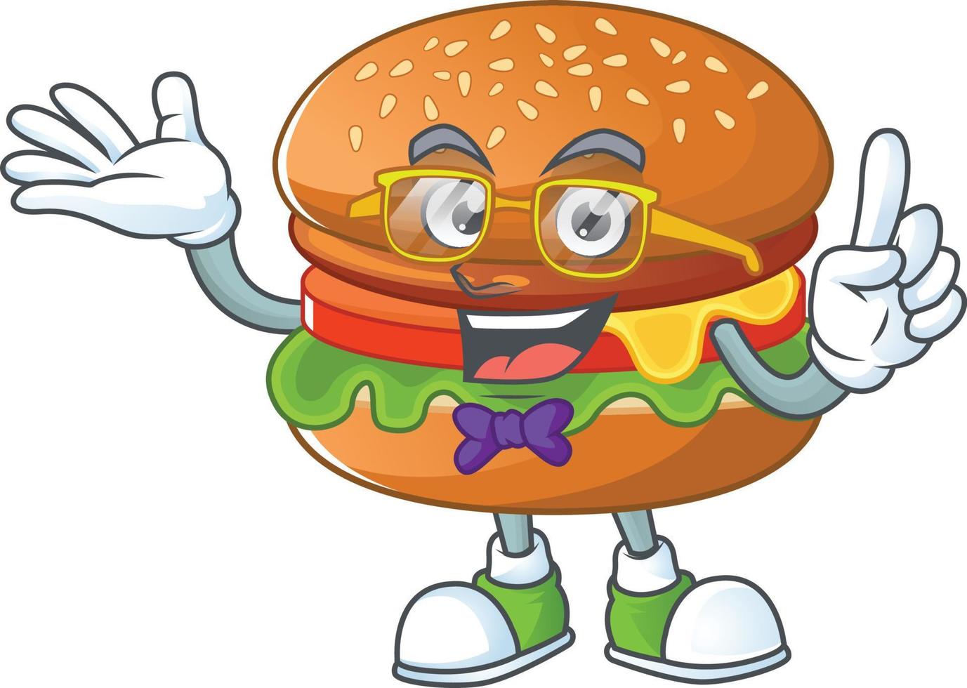 een tekenfilm karakter van Hamburger vector