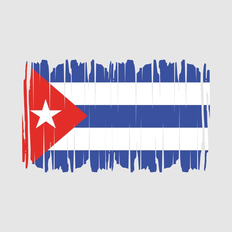 Cuba vlag borstel vector illustratie