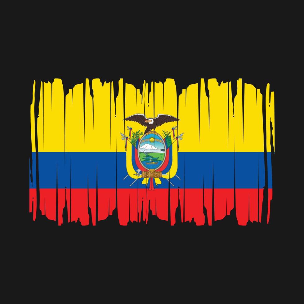 Ecuador vlag borstel vector illustratie