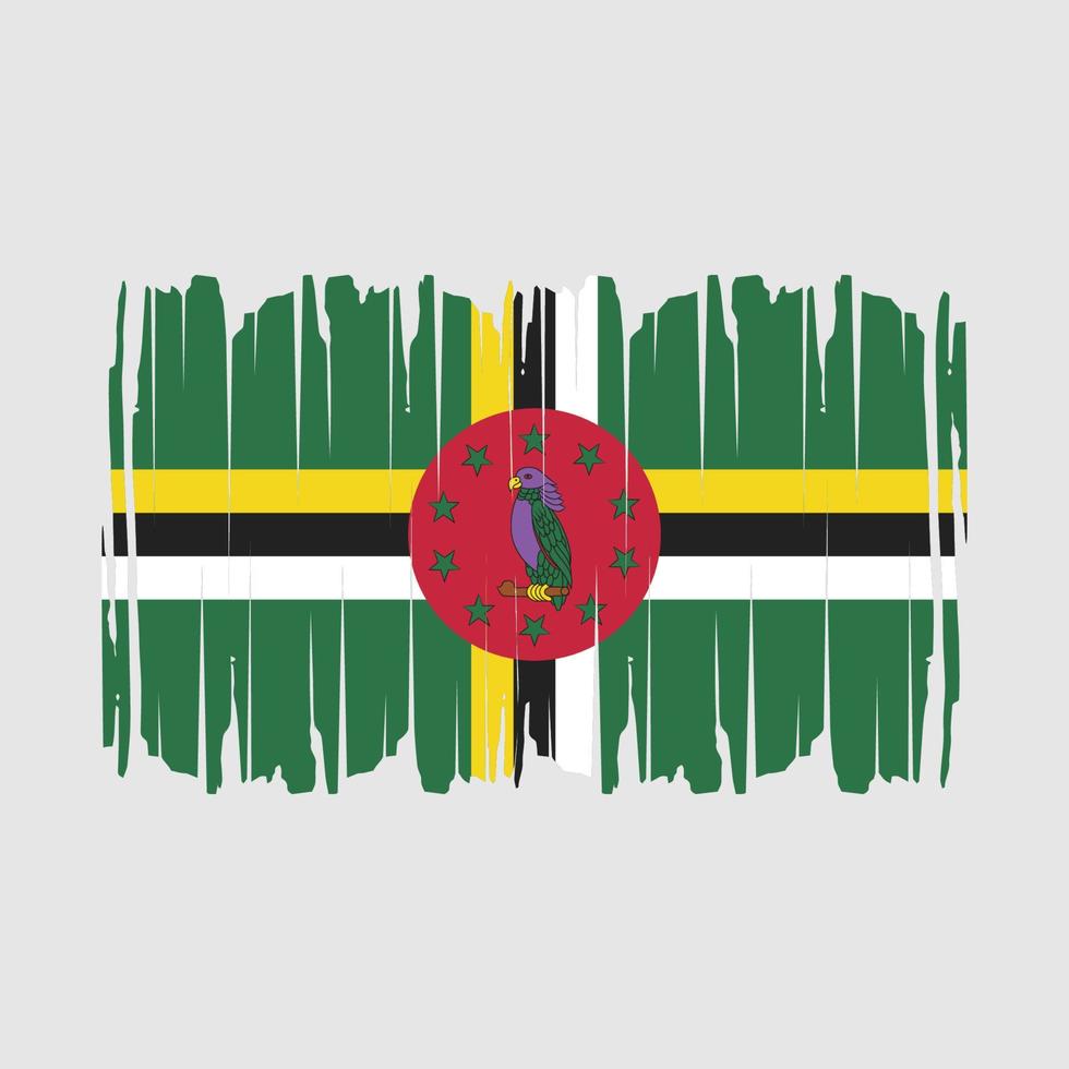 dominica vlag borstel vector illustratie