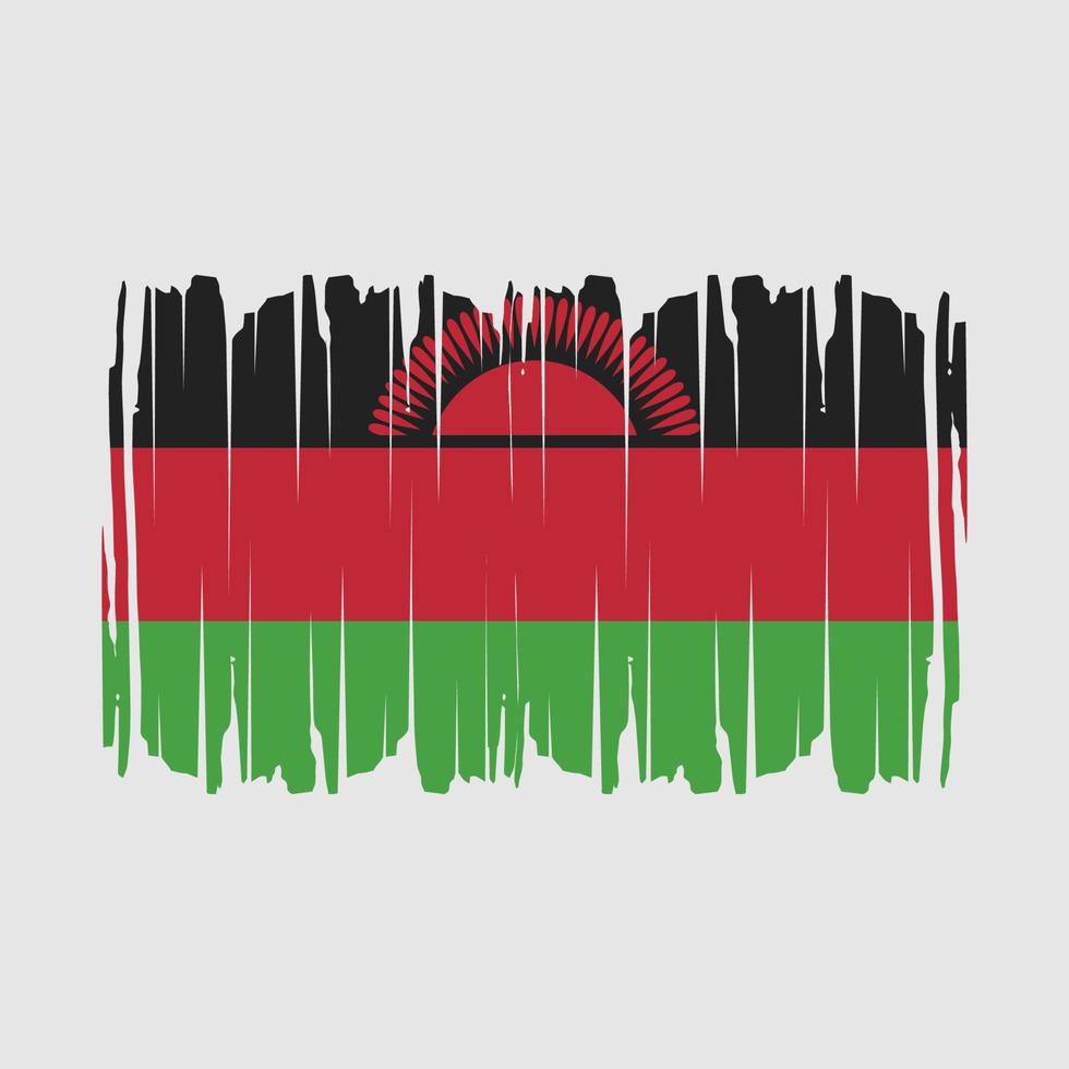 Malawi vlag borstel vector illustratie