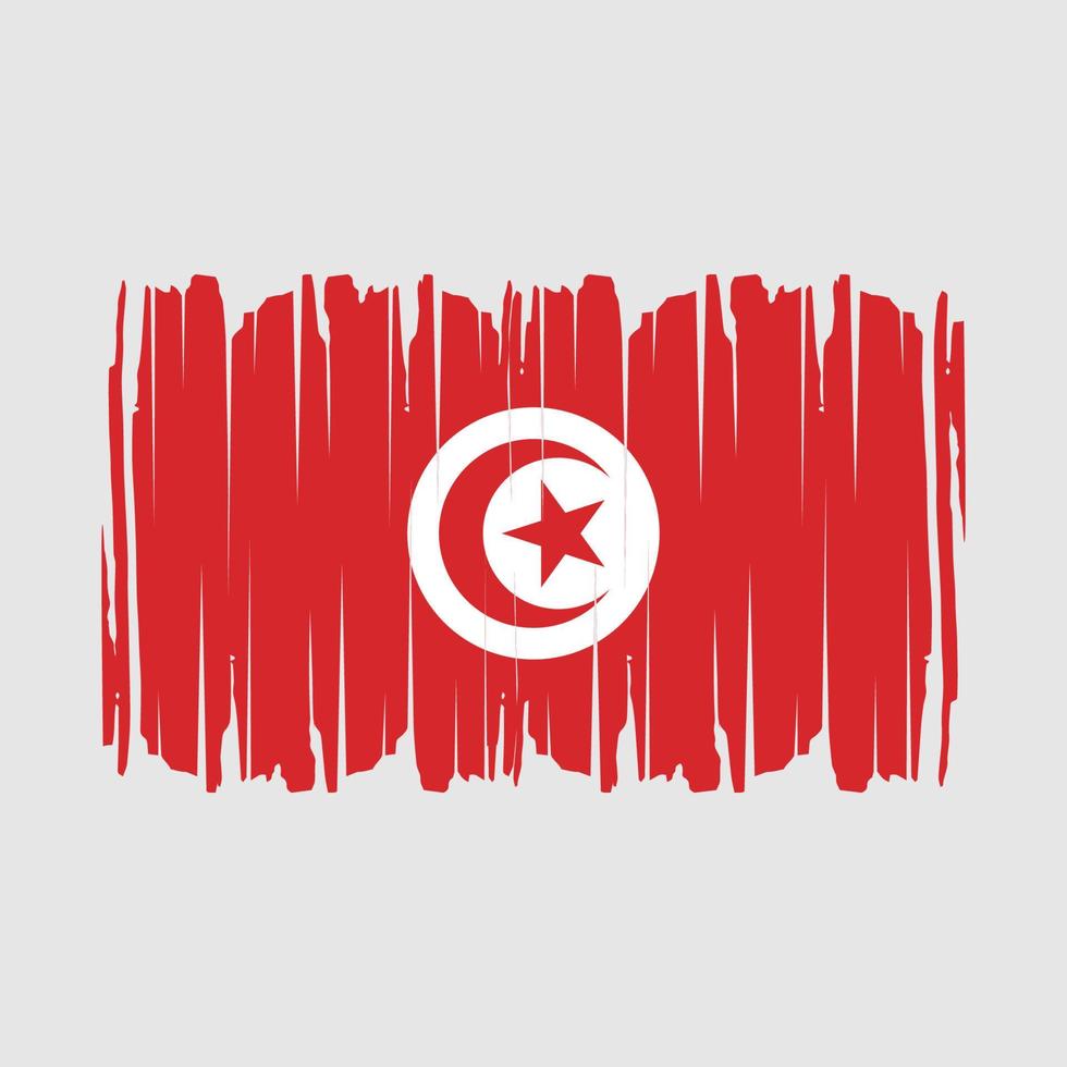 Tunesië vlag borstel vector illustratie