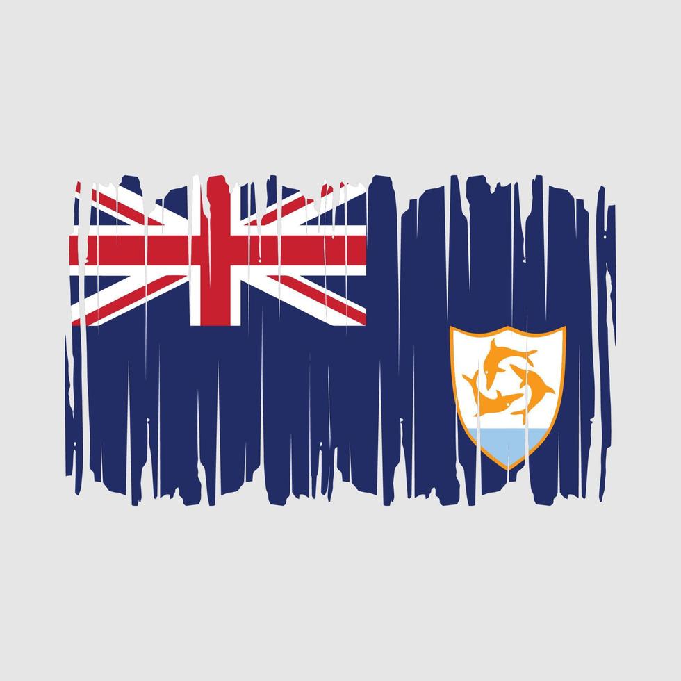 Anguilla vlag borstel vector illustratie