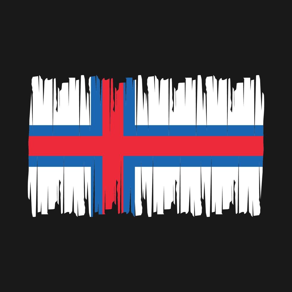 Faeröer eilanden vlag borstel vector