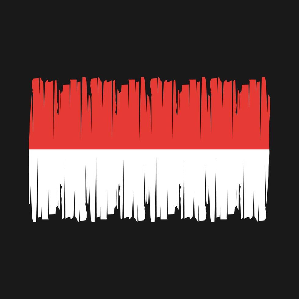 Indonesië vlag borstel vector