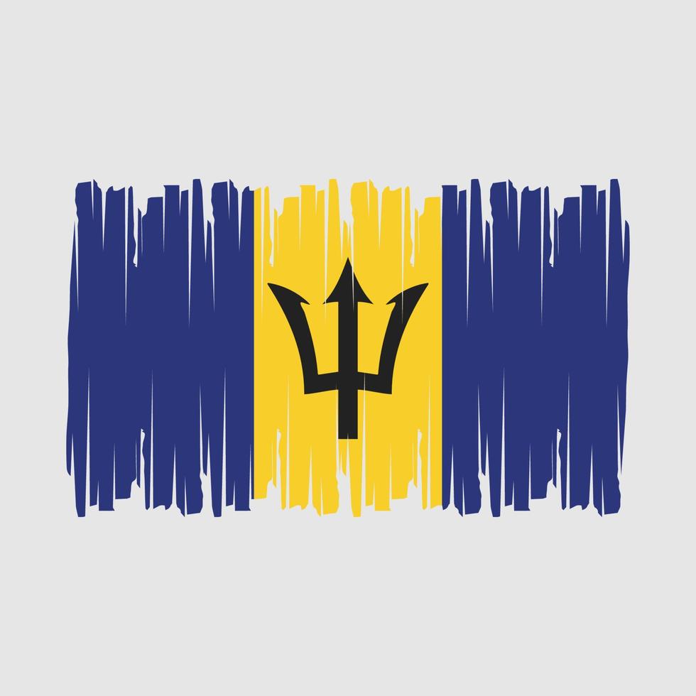 Barbados vlag borstel vector