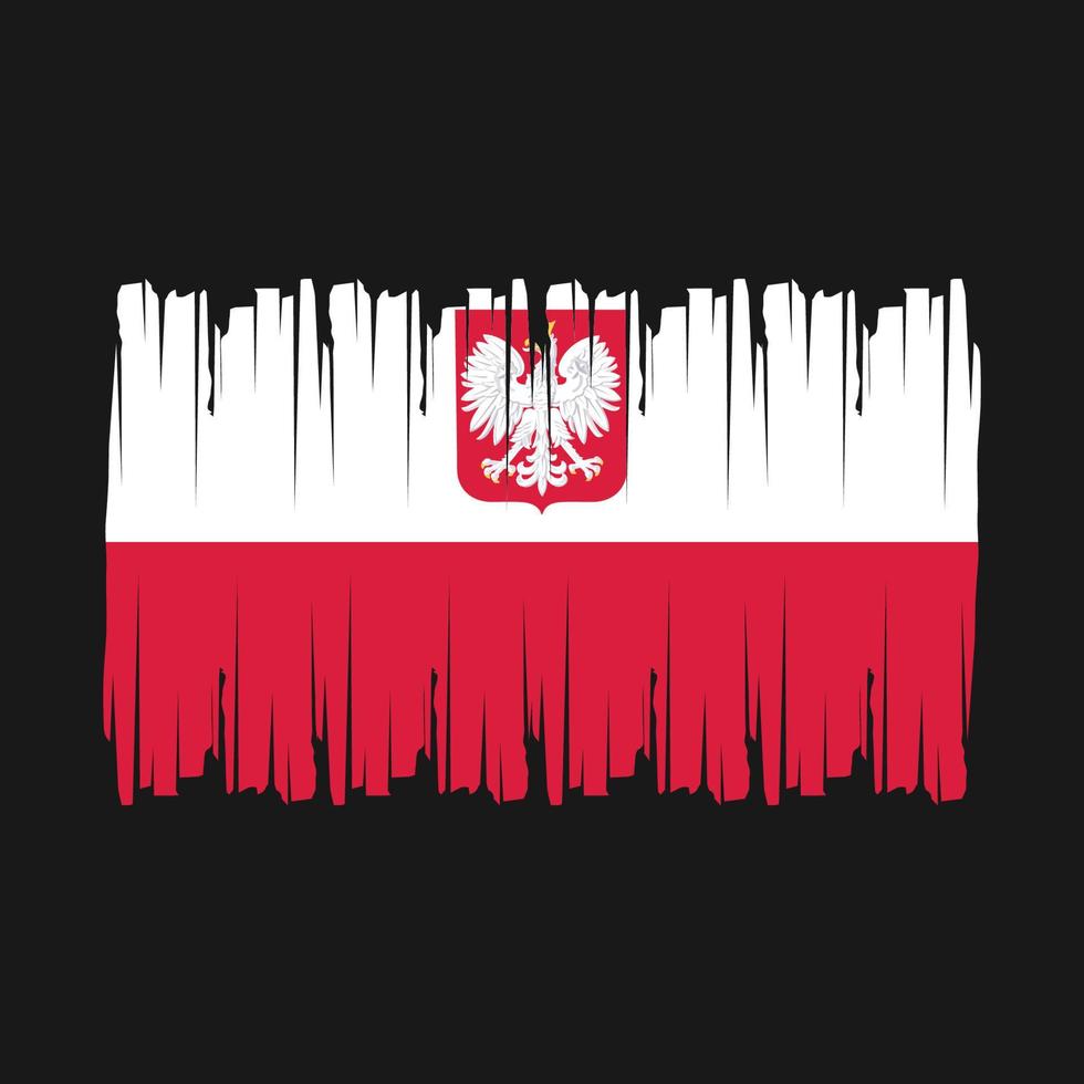 Polen vlag borstel vector