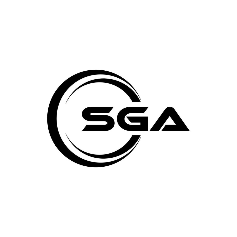 sga brief logo ontwerp in illustratie. vector logo, schoonschrift ontwerpen voor logo, poster, uitnodiging, enz.