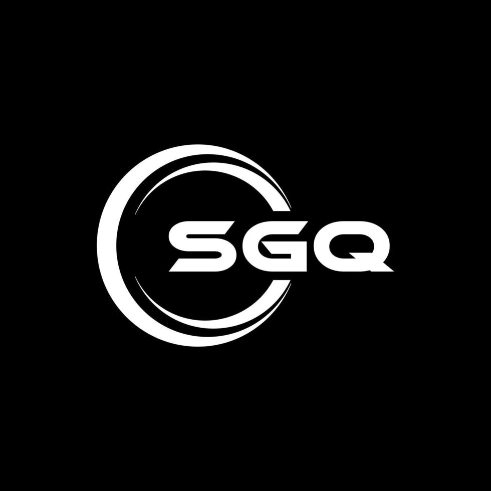 sgq brief logo ontwerp in illustratie. vector logo, schoonschrift ontwerpen voor logo, poster, uitnodiging, enz.