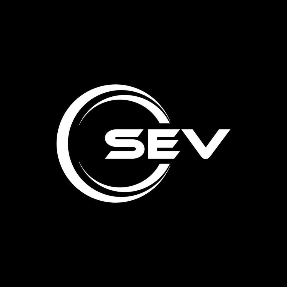 sev brief logo ontwerp in illustratie. vector logo, schoonschrift ontwerpen voor logo, poster, uitnodiging, enz.