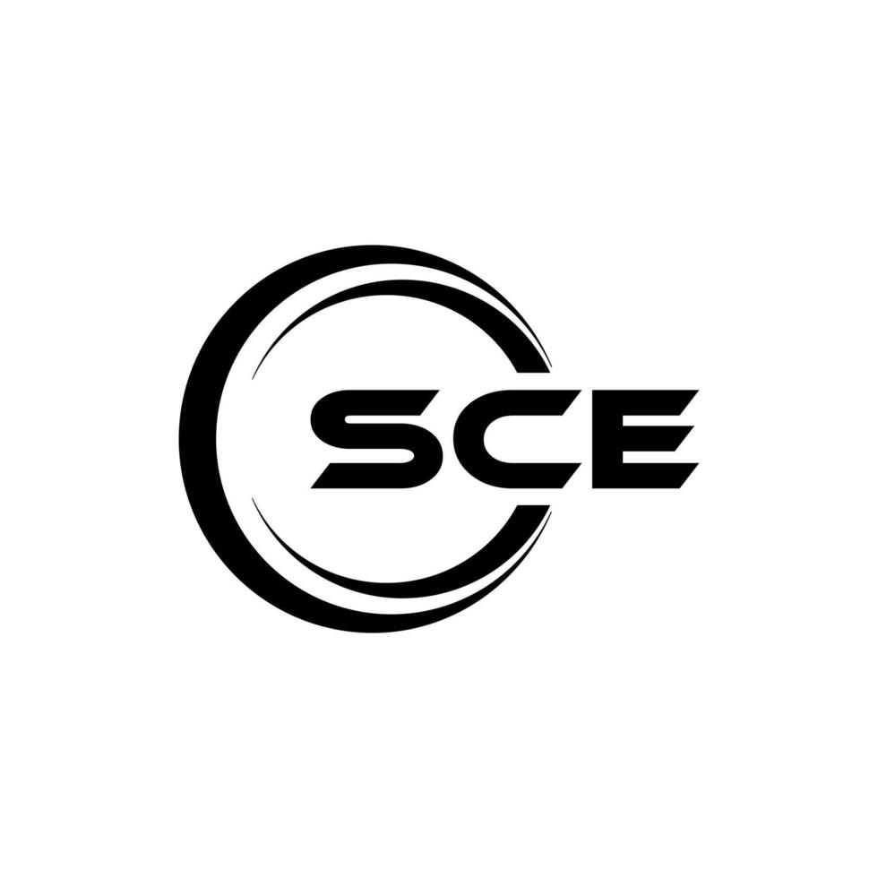 sce brief logo ontwerp in illustratie. vector logo, schoonschrift ontwerpen voor logo, poster, uitnodiging, enz.