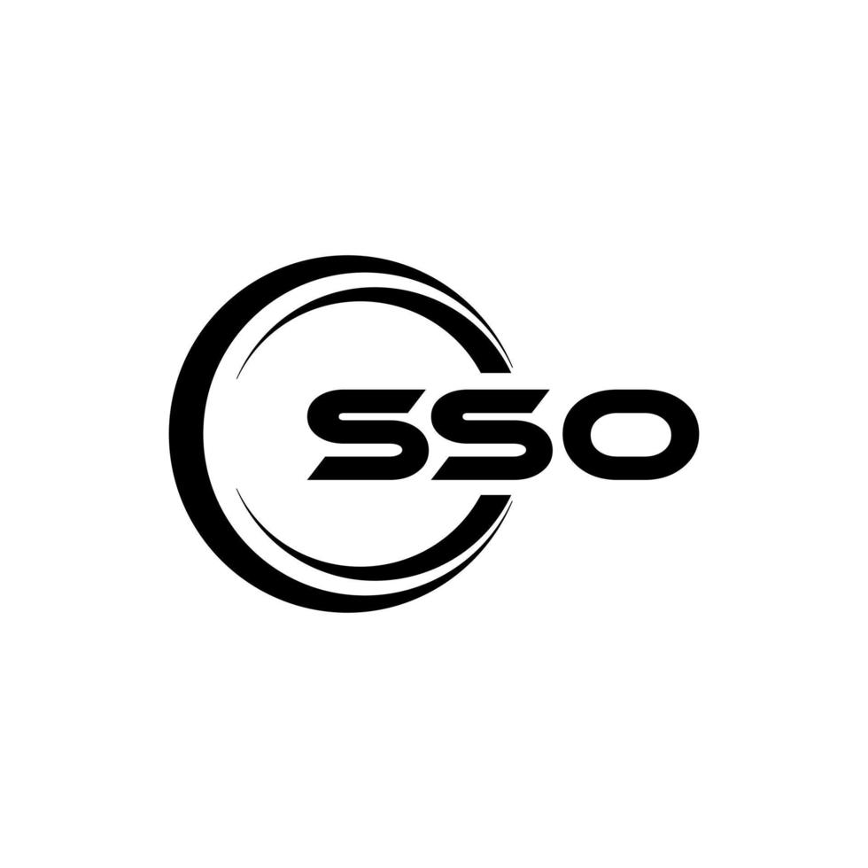 sso brief logo ontwerp in illustratie. vector logo, schoonschrift ontwerpen voor logo, poster, uitnodiging, enz.