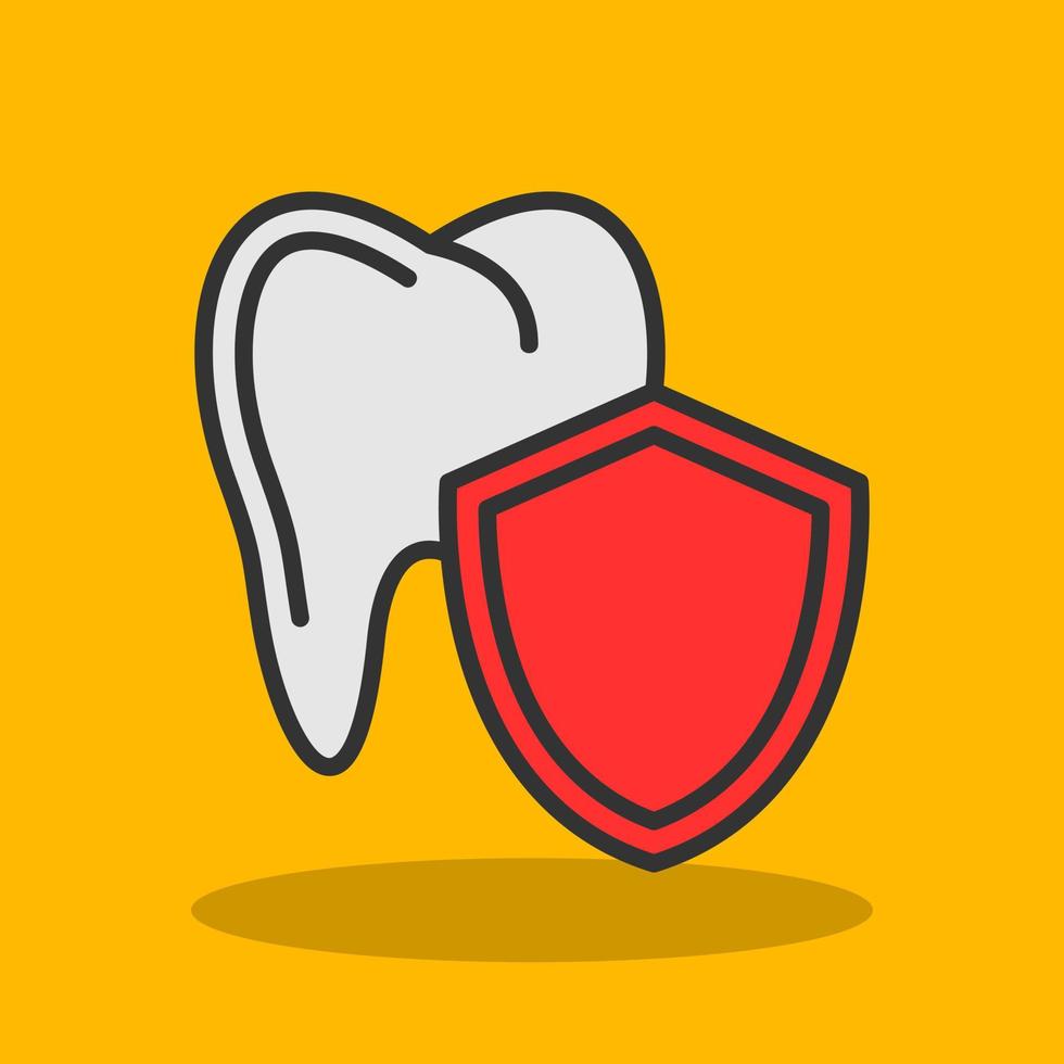 tanden bescherming vector icoon ontwerp
