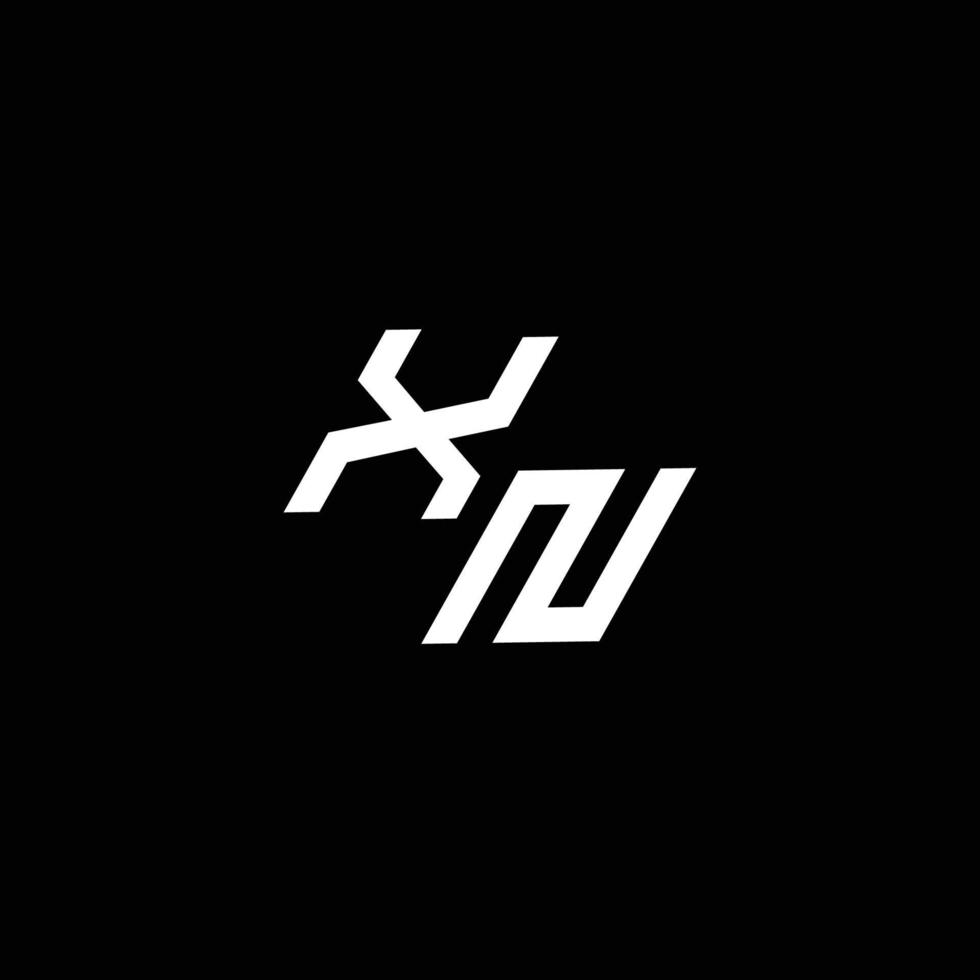 xn logo monogram met omhoog naar naar beneden stijl modern ontwerp sjabloon vector