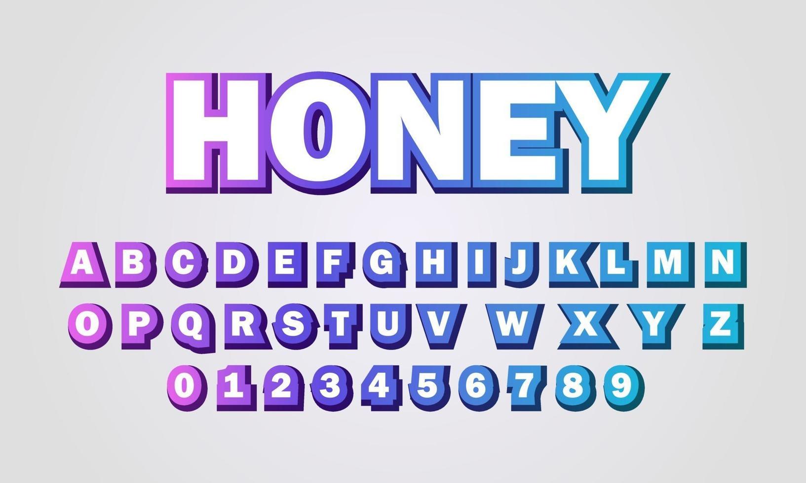 teksteffect honing lettertype alfabet vector