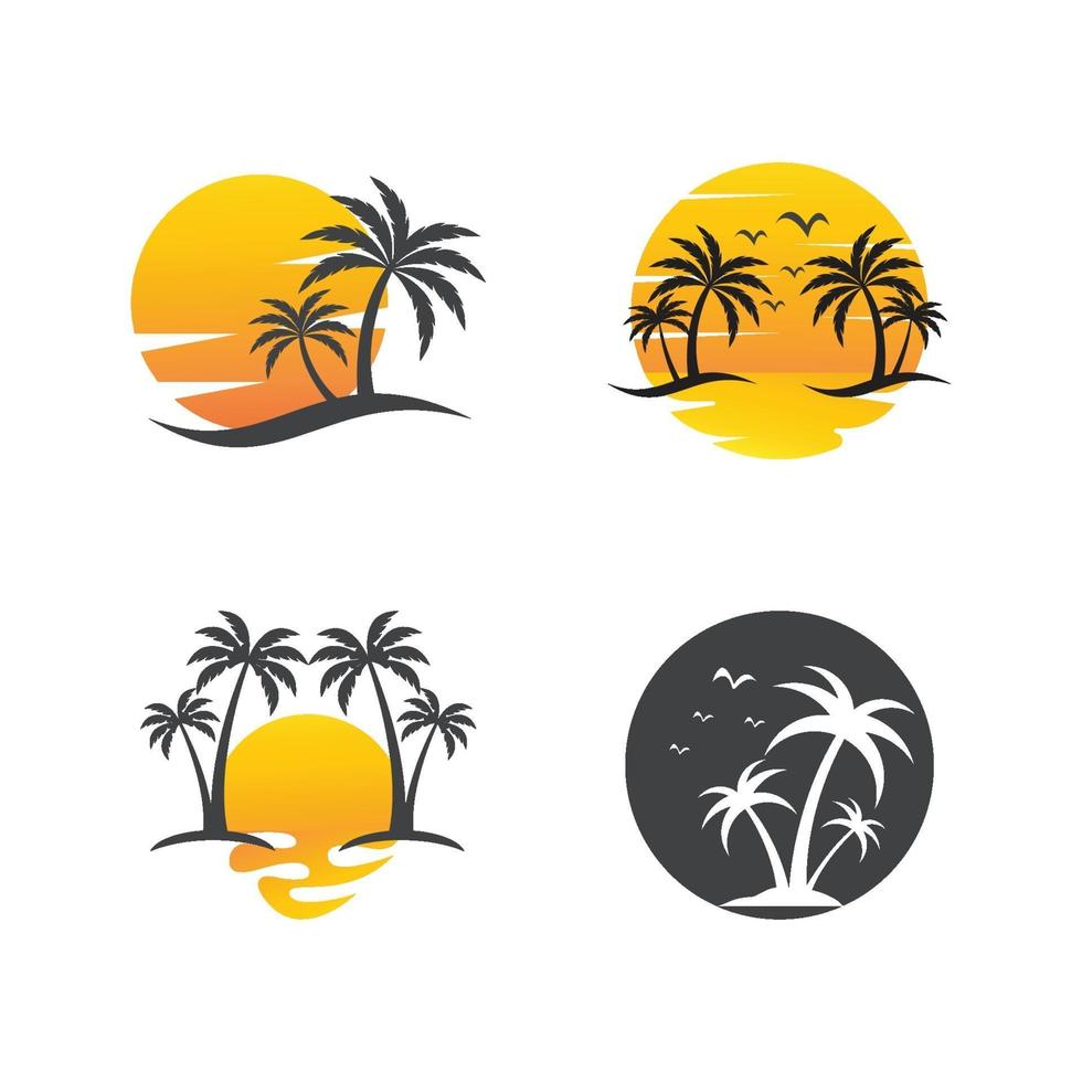 palmboom zomerlogo's vector